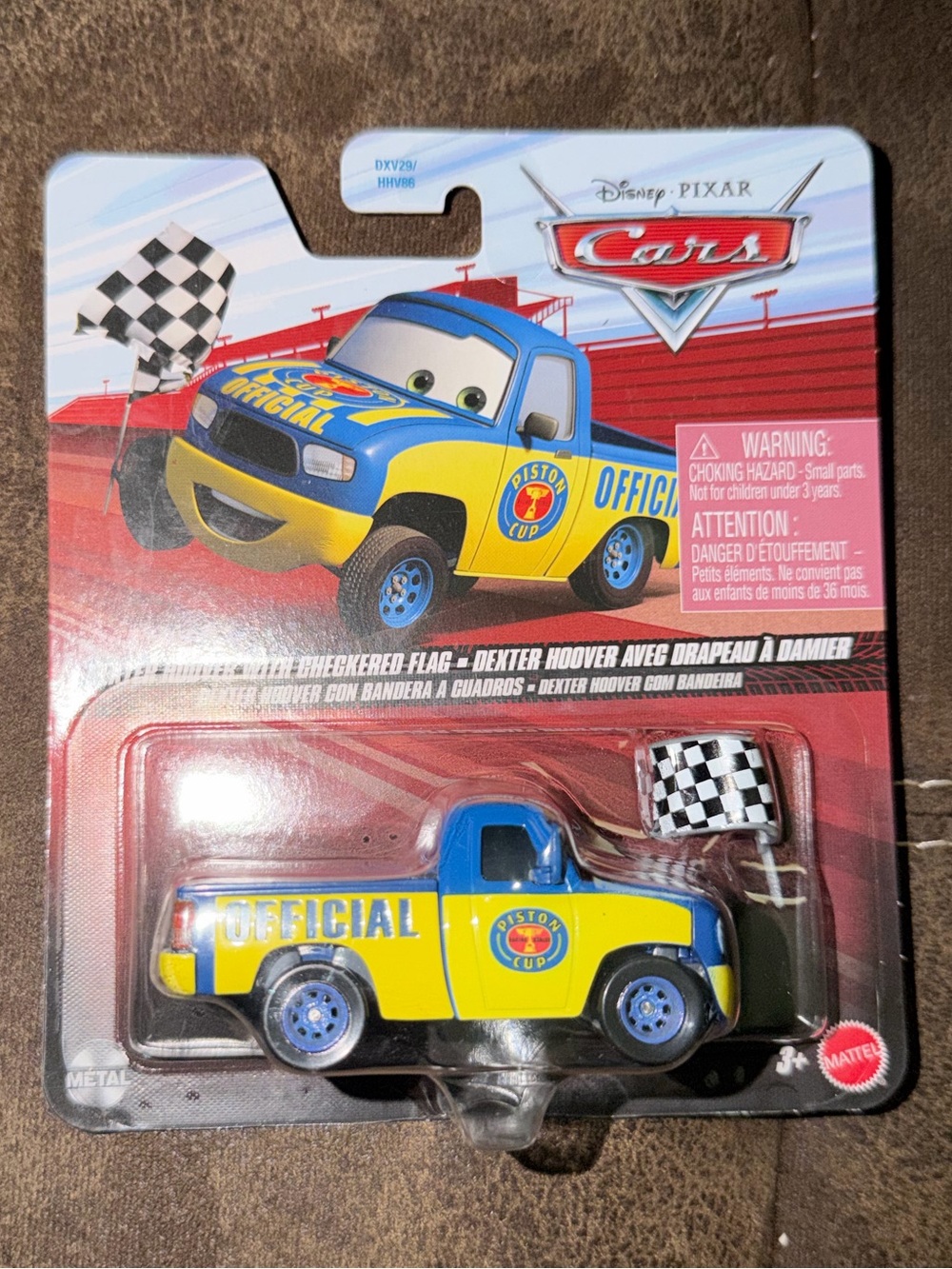 Disney Pixar Cars Metal Series Dexter Hoover with Checkered Flag